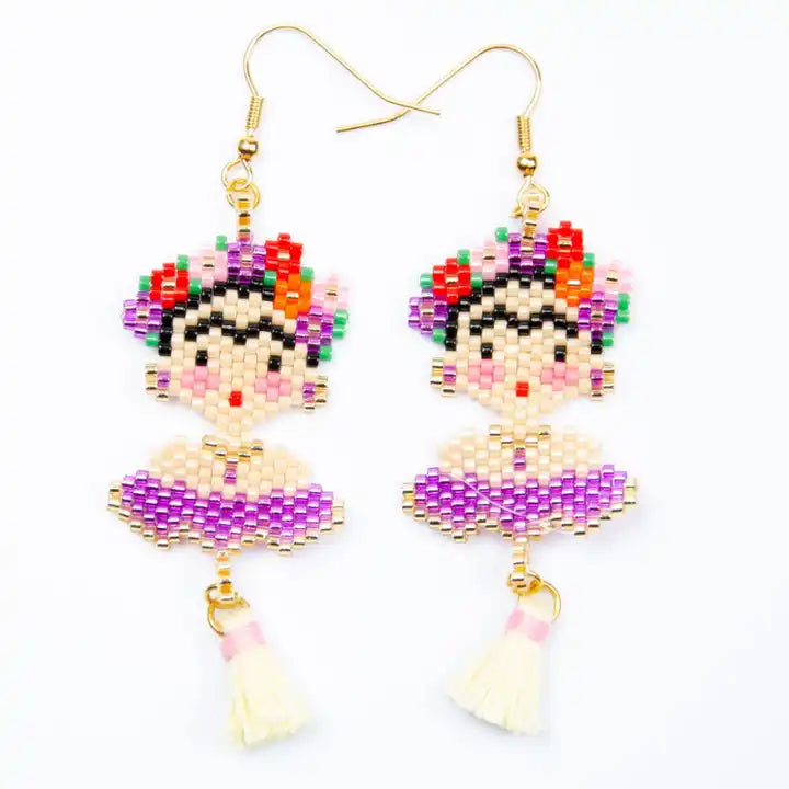 miyuki beads braided mexico great female frida artist earrings jewelry