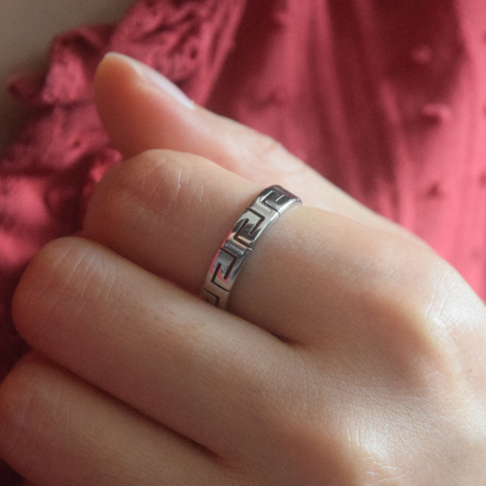wholesale stainless steel the great wall texture finger ring jewelry unisex men and women fashion accessories China supplier