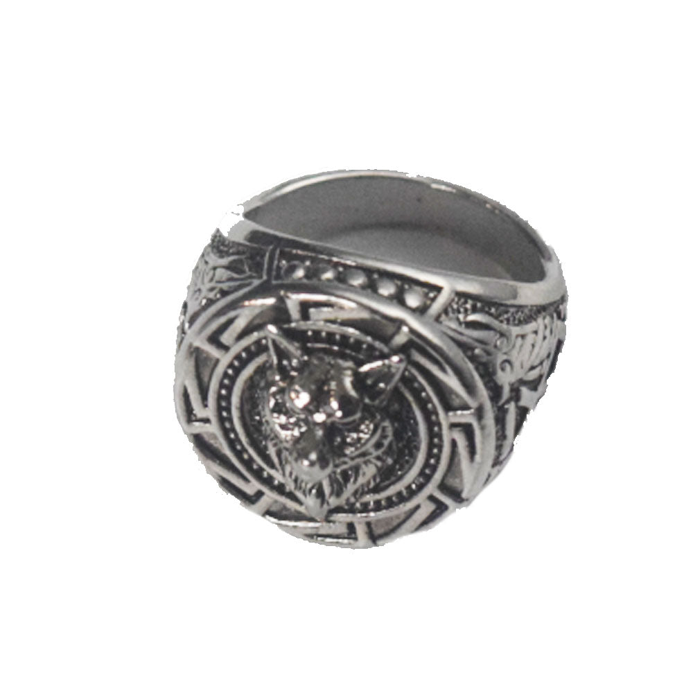 fashion brass alloy Viking warrior wolf head charm rings for men retro Celtic wolf totem finger ring jewelry