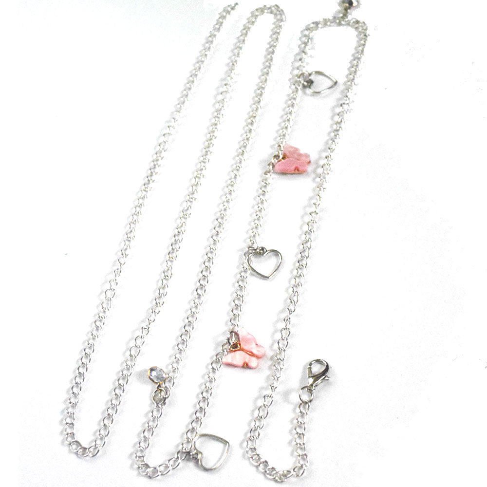 ladies fancy alloy metal belly chain butterfly heart charm pendant body jewelry chains women