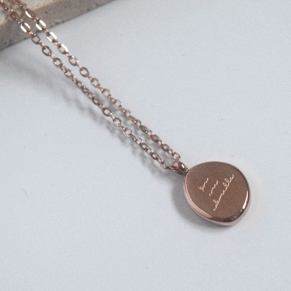 trendy high quality waterproof titanium steel 18k gold you are adorable pendant necklace women