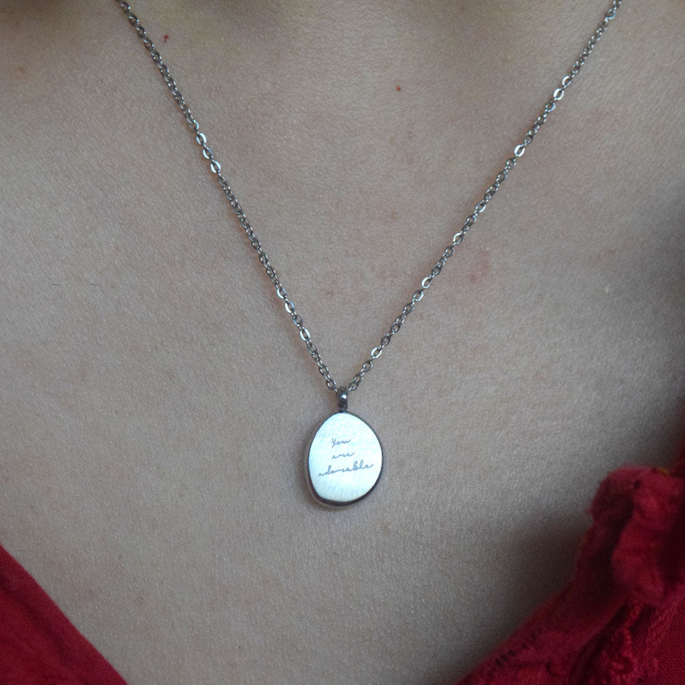 trendy high quality waterproof titanium steel 18k gold you are adorable pendant necklace women