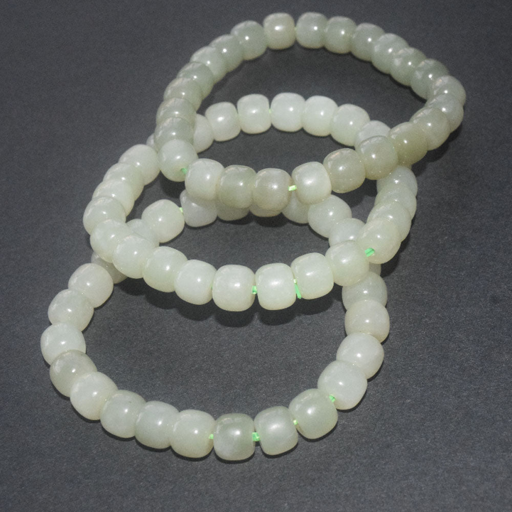 genuine natural gemstone hetian jade crystal stone beads bracelet stretch cord bracelets jewelry