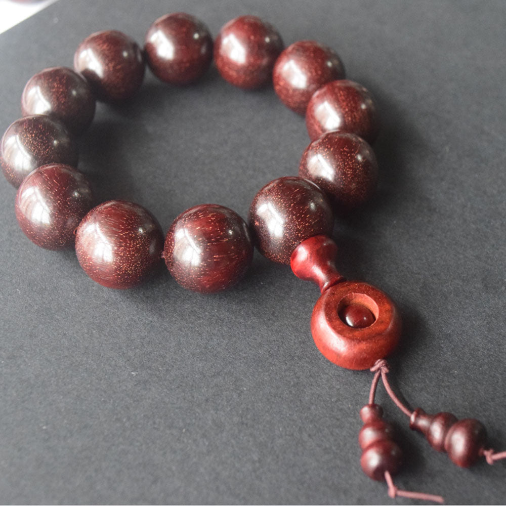 handmade mala payrer meditation big wood beads beaded bracelet jewelry unisex men women