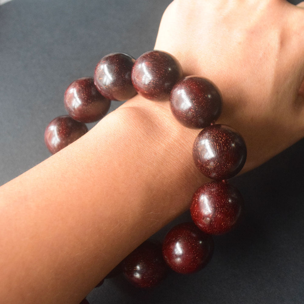handmade mala payrer meditation big wood beads beaded bracelet jewelry unisex men women