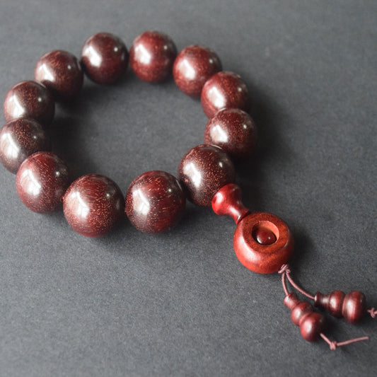 handmade mala payrer meditation big wood beads beaded bracelet jewelry unisex men women