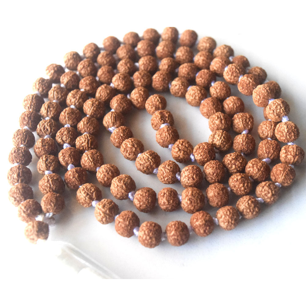 mens high end handmade 108 prayer pure buddhist rudraksha mala beads necklace with tassel pendant