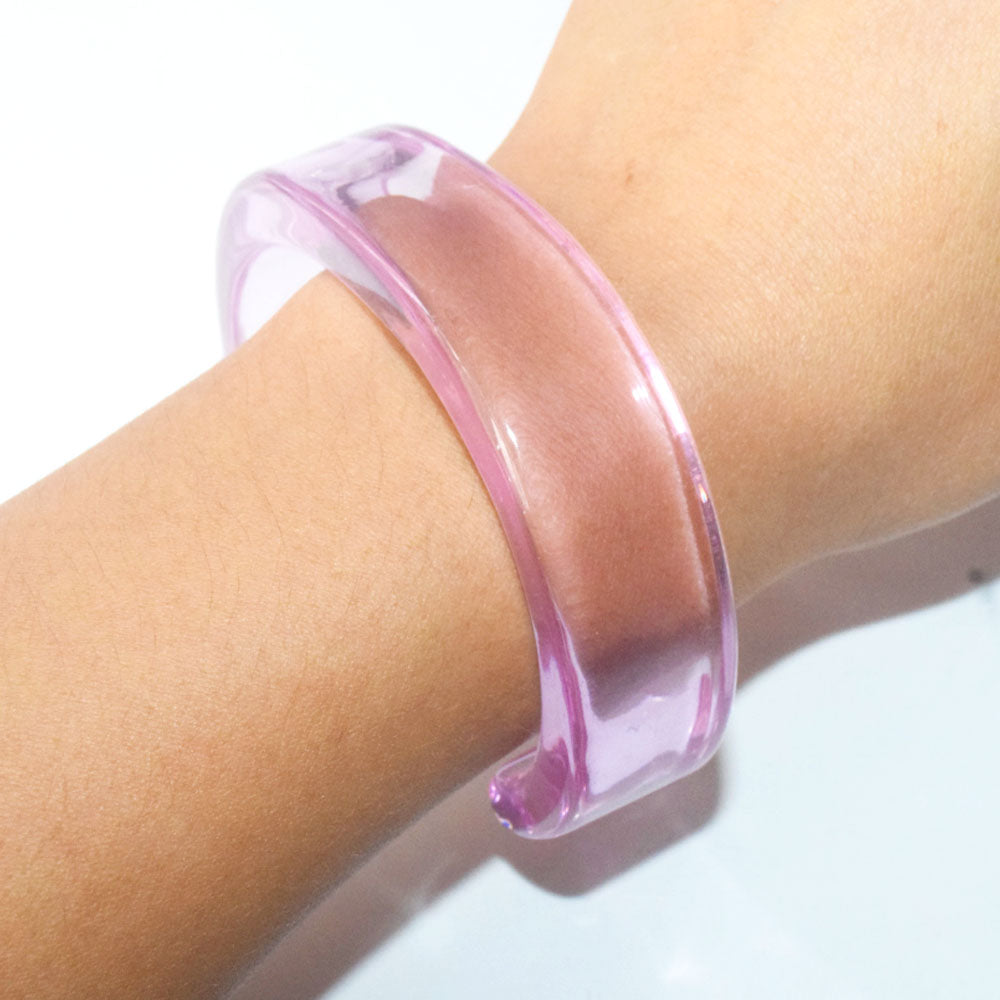 fashion epoxy acetate acrylic plastic resin open cuff bangle bracelet cuffs jewelry for women mix colors