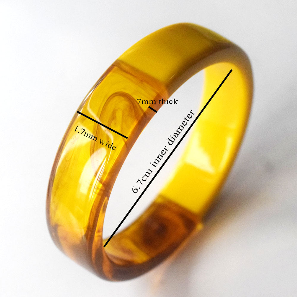 Wholesale Korean style colorful 2 colors in one chunky wide clear plastic resin acrylic bangle women bangles bracelet supplier