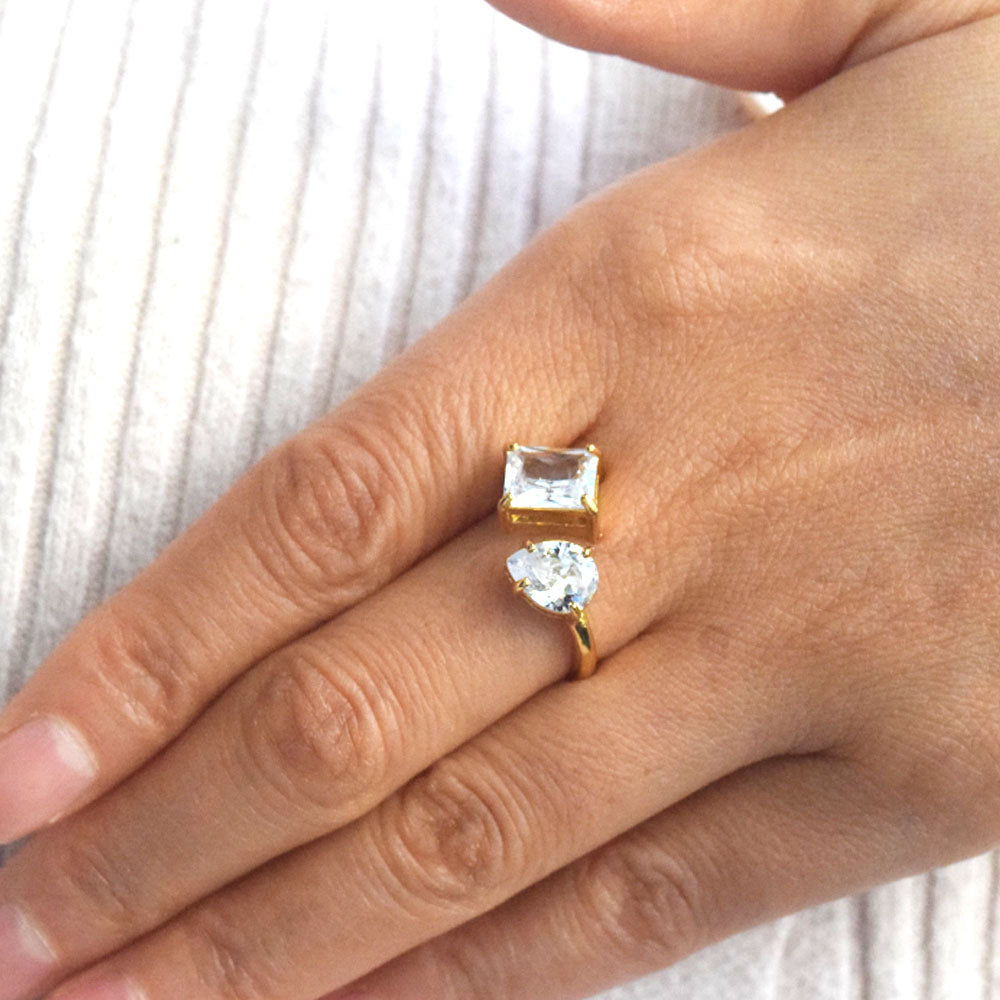 wholesale ladies bulk fashion new hot selling titanium stainless steel real 18k gold plated zircon ring for women jewelry