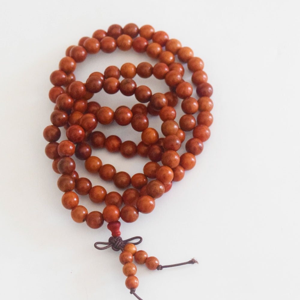 Unisex Natural Wood Meditation Rosary Wenge108 mala prayer beads Buddhist wooden bead Necklace Bracelet men women jewelry