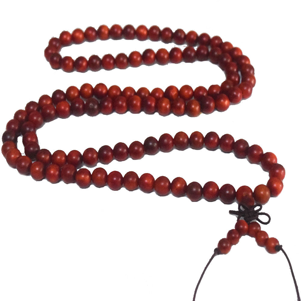 Unisex Natural Wood Meditation Rosary Wenge108 mala prayer beads Buddhist wooden bead Necklace Bracelet men women jewelry