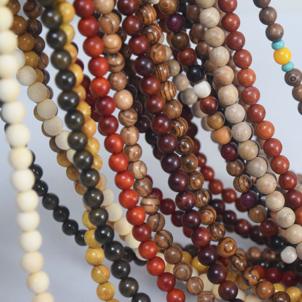 Unisex Natural Wood Meditation Rosary Wenge108 mala prayer beads Buddhist wooden bead Necklace Bracelet men women jewelry