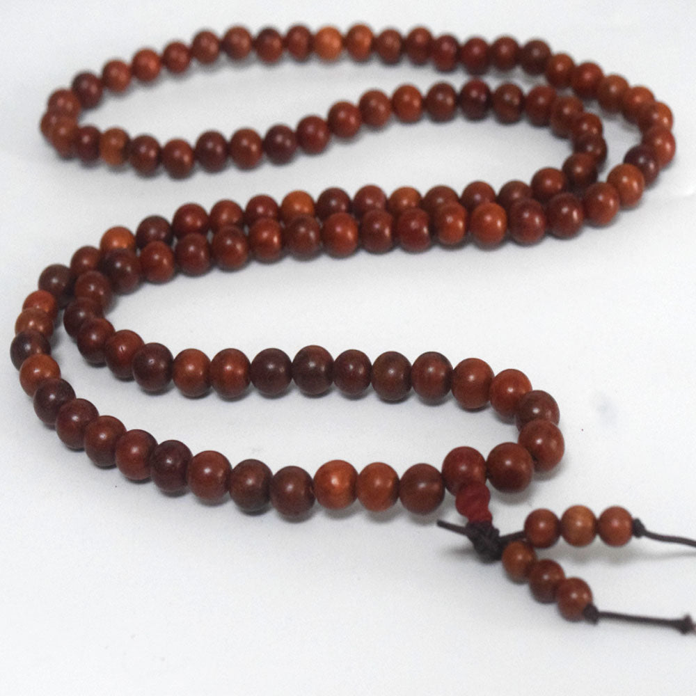 Unisex Natural Wood Meditation Rosary Wenge108 mala prayer beads Buddhist wooden bead Necklace Bracelet men women jewelry