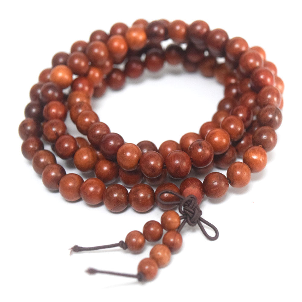 Unisex Natural Wood Meditation Rosary Wenge108 mala prayer beads Buddhist wooden bead Necklace Bracelet men women jewelry