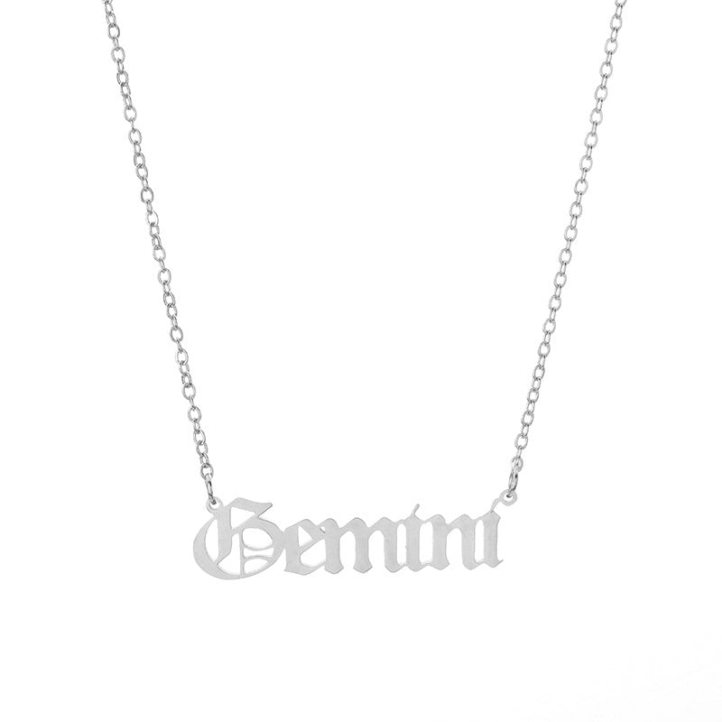 zodiac necklace made by stainless steel