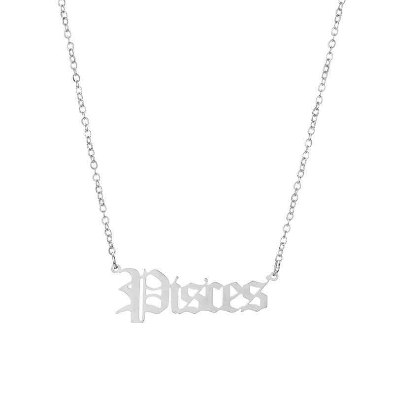 zodiac necklace made by stainless steel