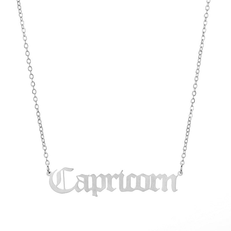 zodiac necklace made by stainless steel