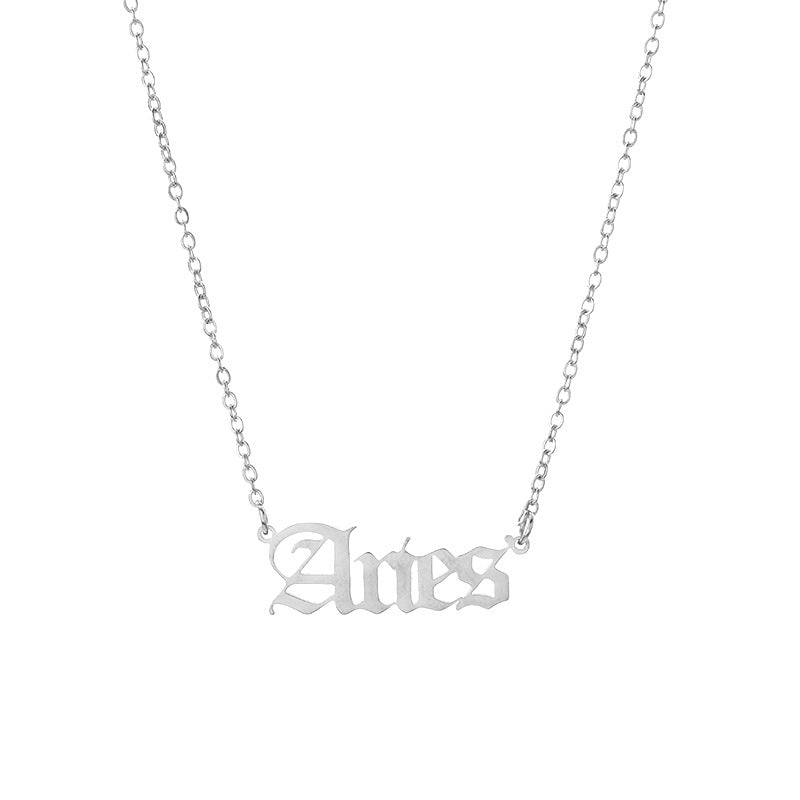 zodiac necklace made by stainless steel