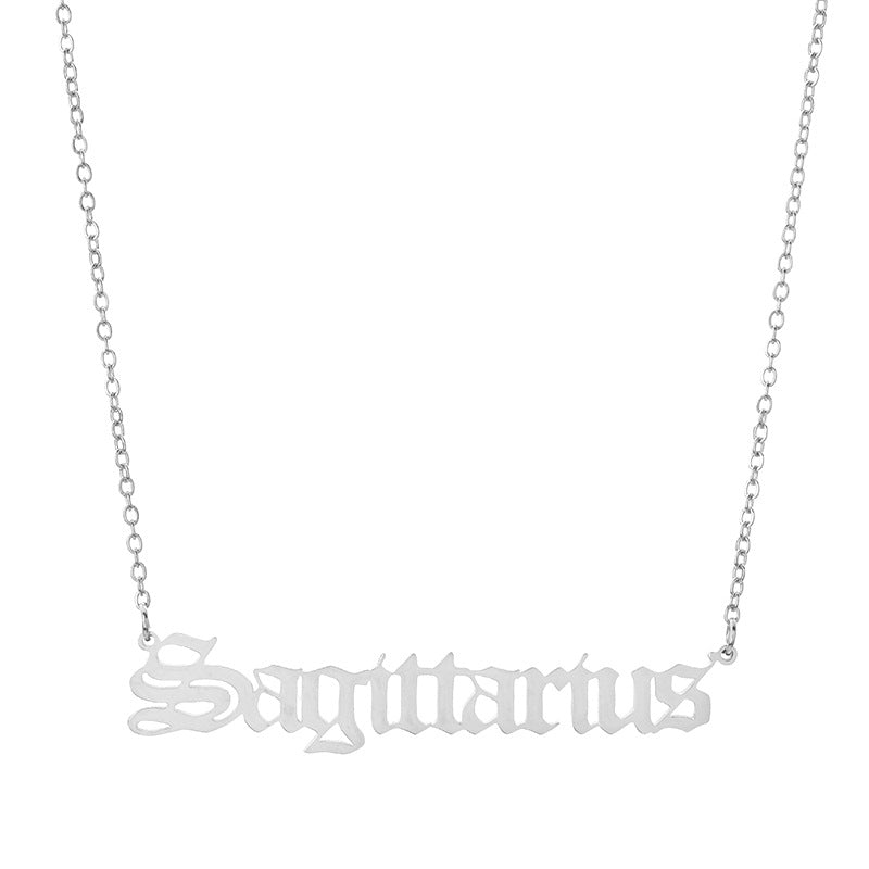 zodiac necklace made by stainless steel