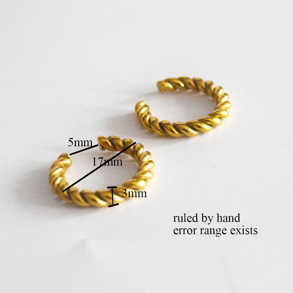 men women cartilage thick stainless steel 18k gold plated conch ear cuffs acero inoxidable earrings upper ear non pierced