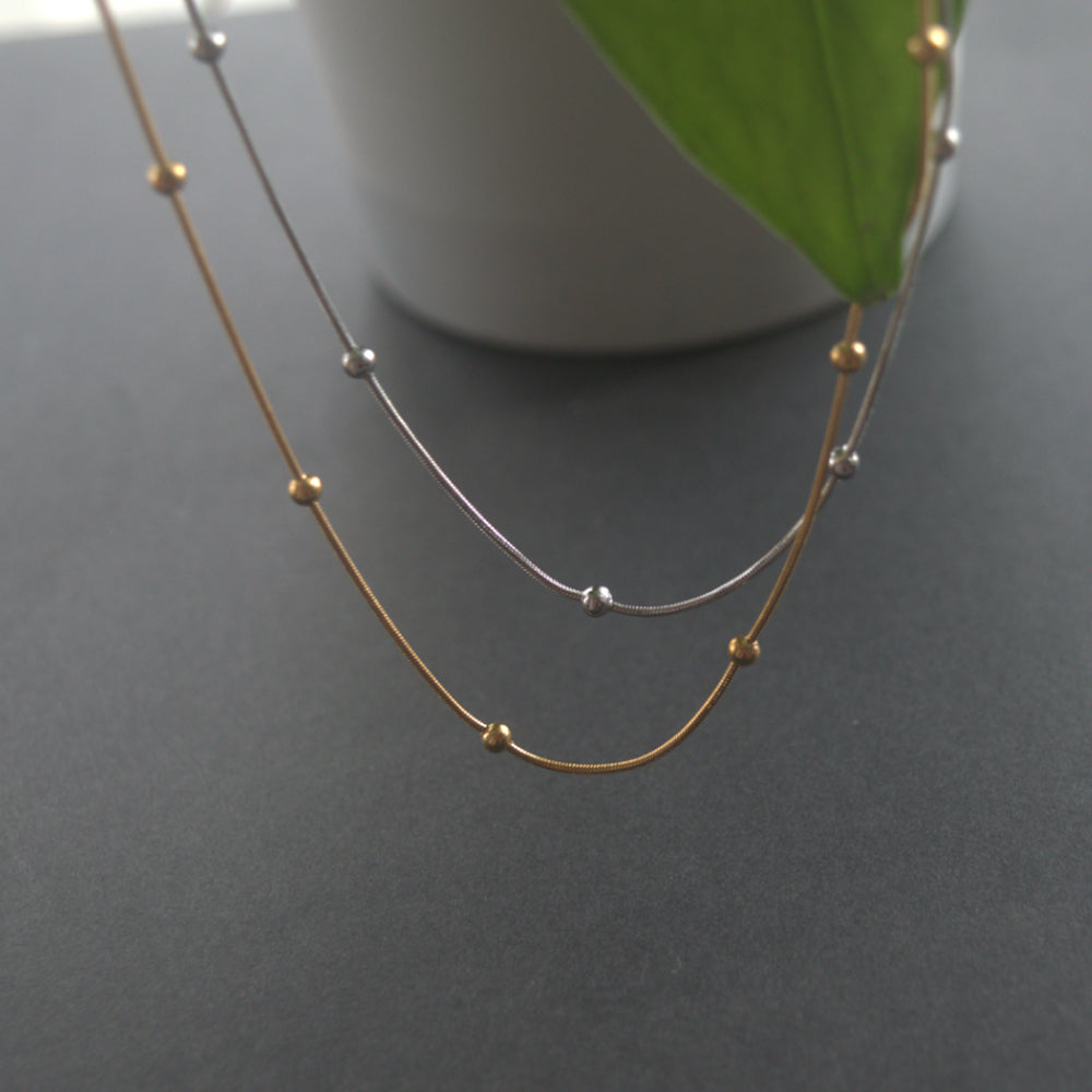 90s fashion stainless steel summer outfits chic hypoallergenic gold asethetic flat snake chain choker elegant necklace women