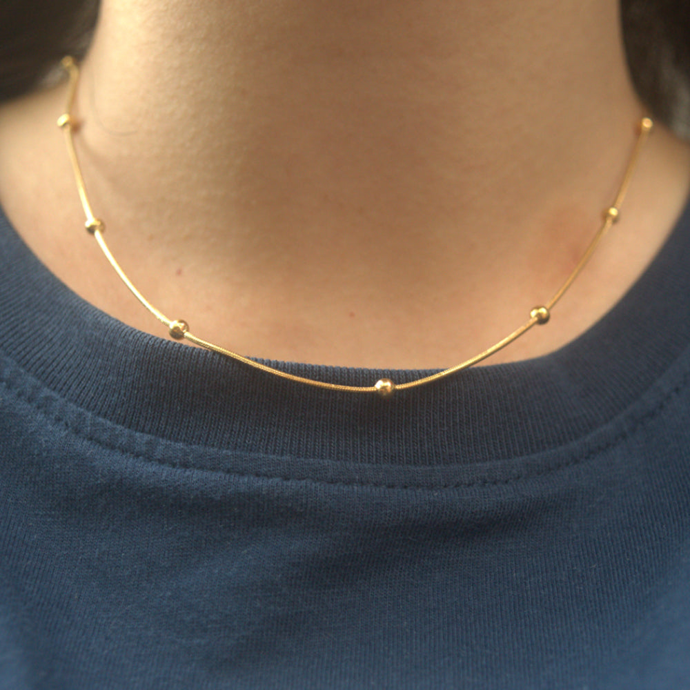 90s fashion stainless steel summer outfits chic hypoallergenic gold asethetic flat snake chain choker elegant necklace women