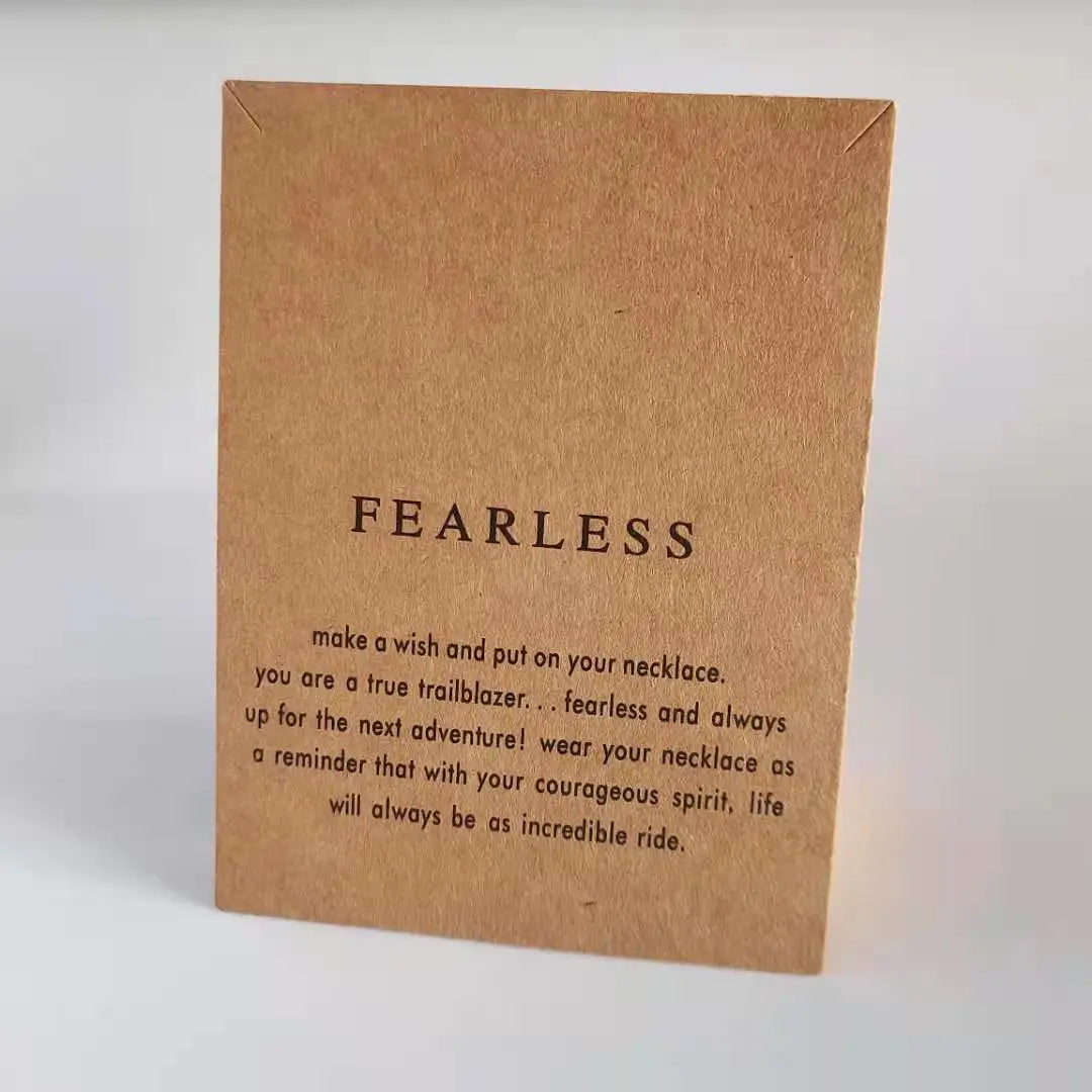 make a wish thank you fearless wisdom Jewelry brown inpire card template packing display cards for jewelry wholesale