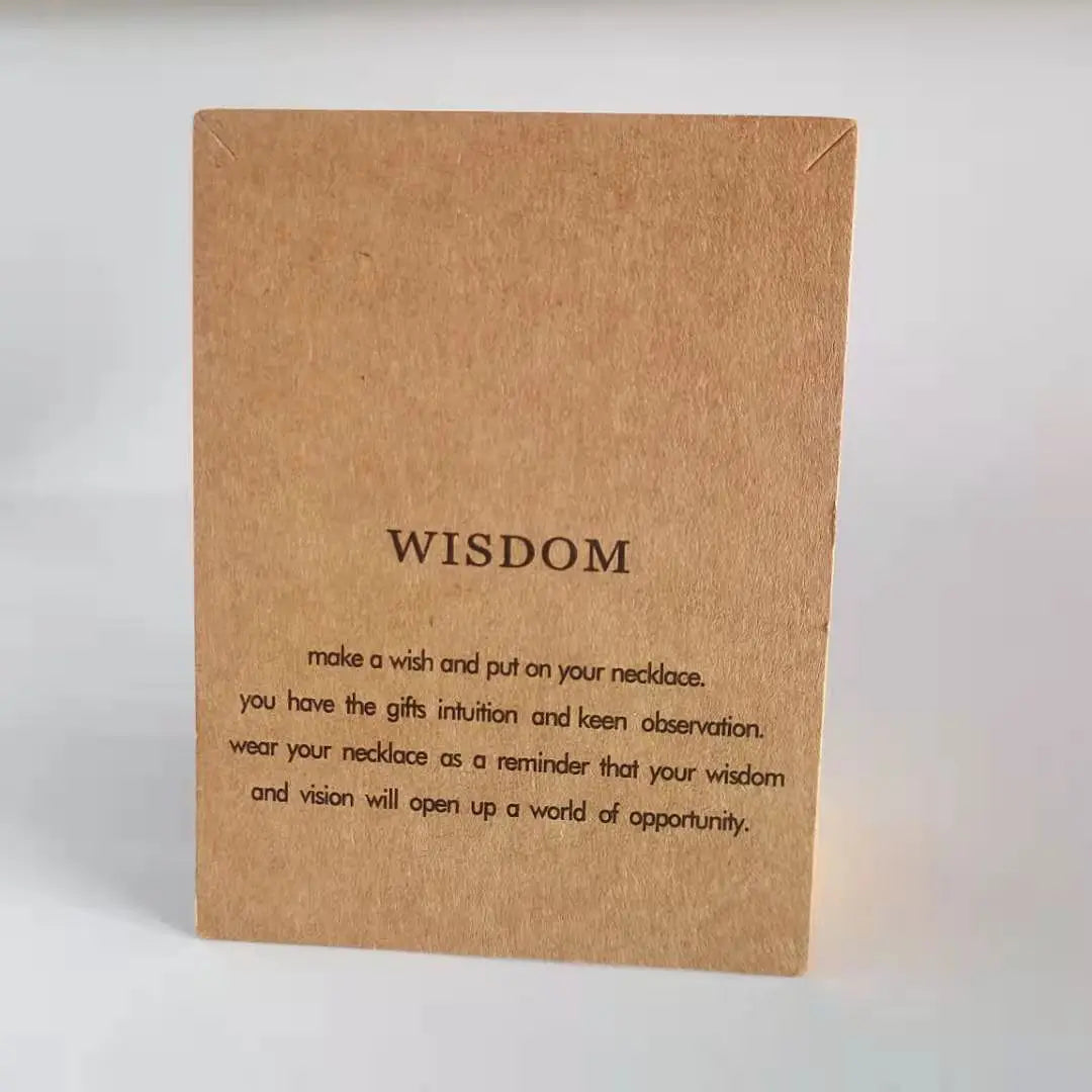 make a wish thank you fearless wisdom Jewelry brown inpire card template packing display cards for jewelry wholesale