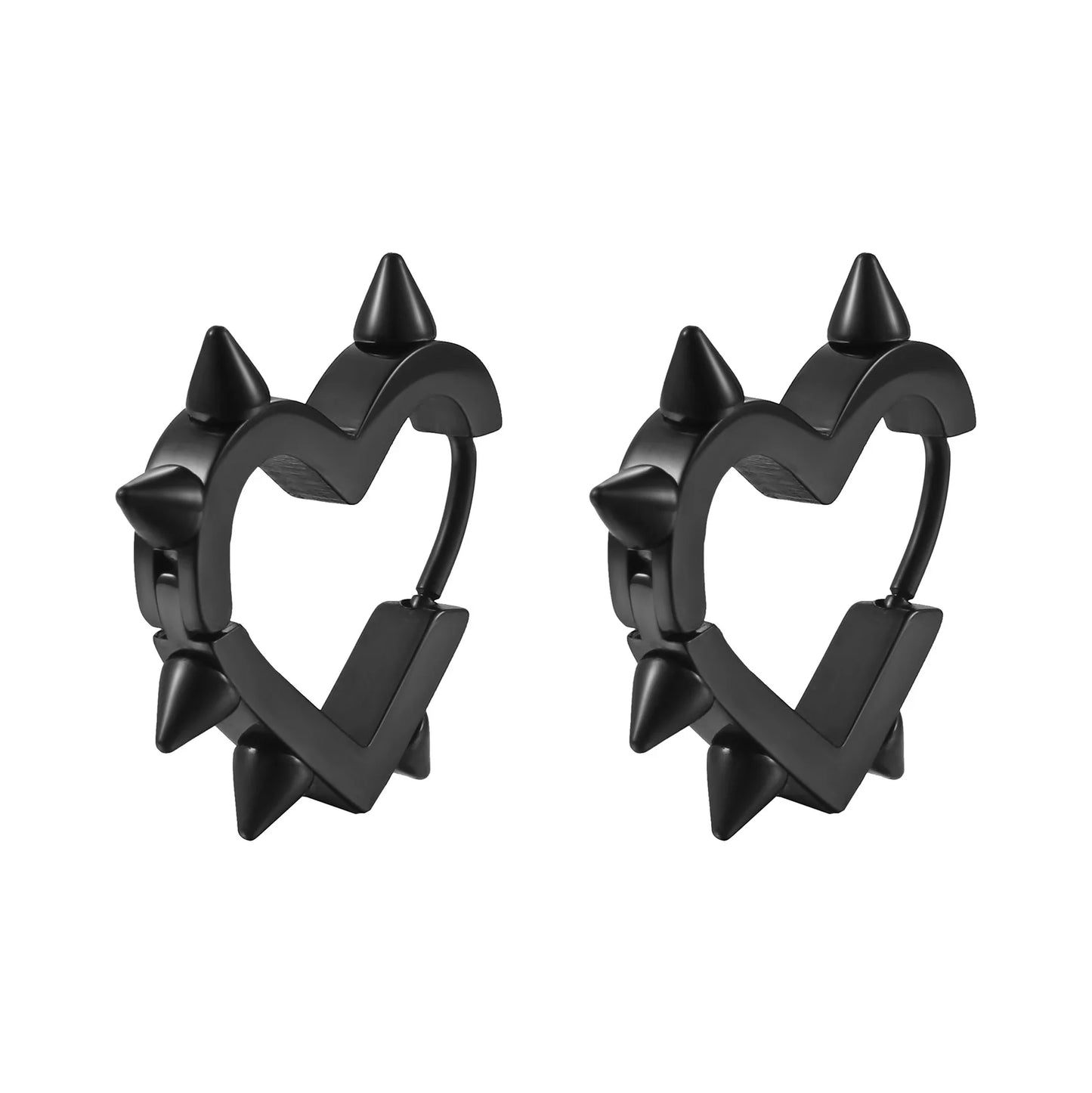 wholesale stainless steel heart huggie hoop gold earring jewelry unisex for women men China manufacturer factory supplier