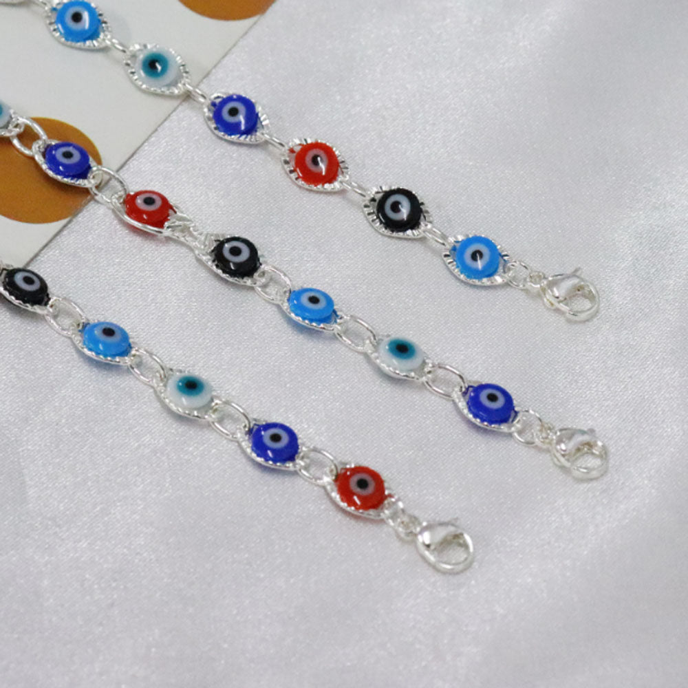 brass alloy blue turkish evil eyes bead beaded chain charm bracelet anklet and necklace jewelry