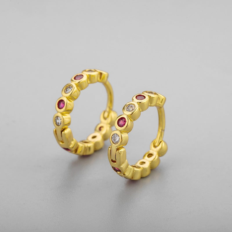 Fashion Copper Fine Gold Plated Daily Wear Hoops Earrings Jewelry for Women
