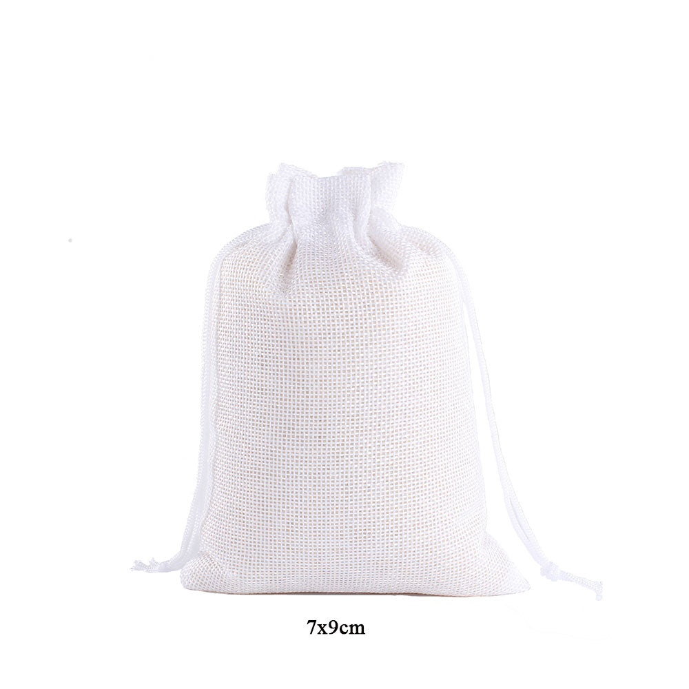 custom sizes with Logo printing Linen Material 20 Colors Jewelry bags Packing Drawstring Pouch Bag for business supplier