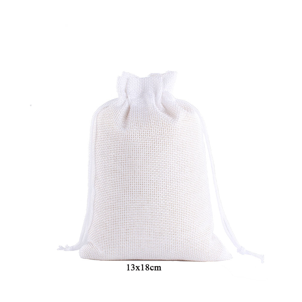 custom sizes with Logo printing Linen Material 20 Colors Jewelry bags Packing Drawstring Pouch Bag for business supplier