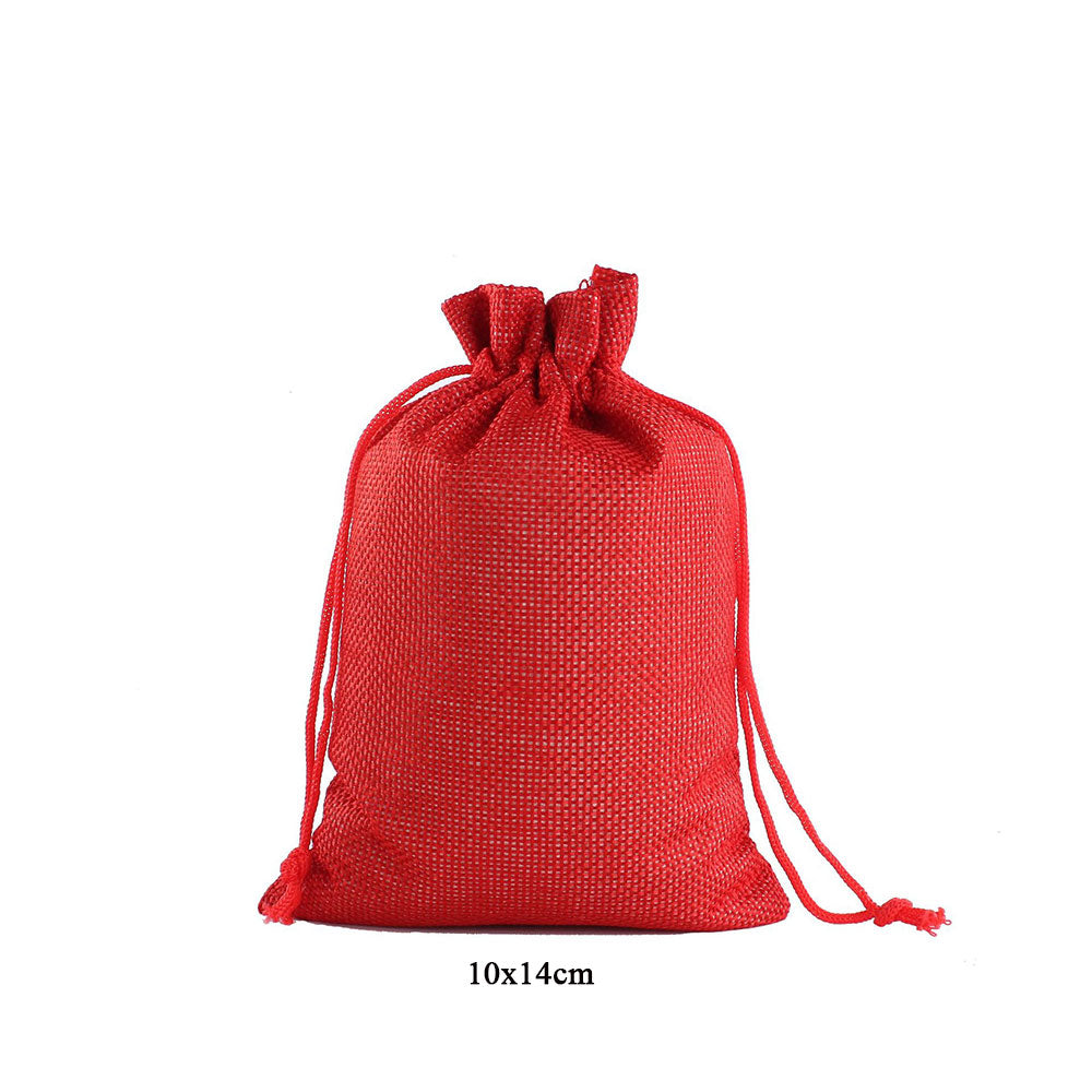 custom sizes with Logo printing Linen Material 20 Colors Jewelry bags Packing Drawstring Pouch Bag for business supplier