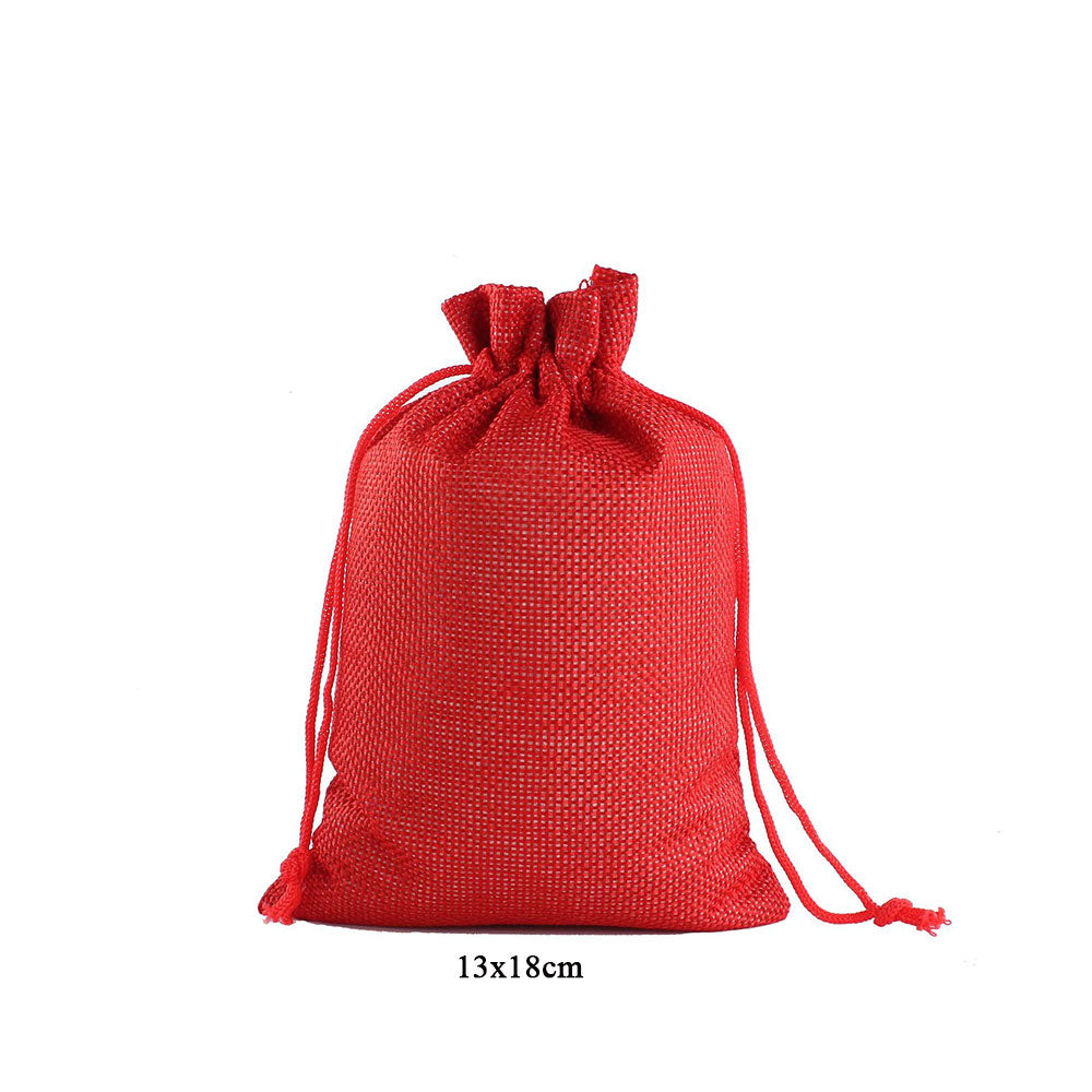 custom sizes with Logo printing Linen Material 20 Colors Jewelry bags Packing Drawstring Pouch Bag for business supplier