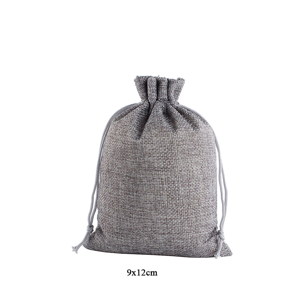 custom sizes with Logo printing Linen Material 20 Colors Jewelry bags Packing Drawstring Pouch Bag for business supplier