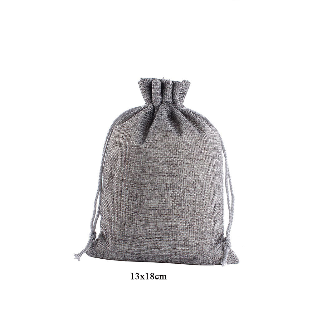 custom sizes with Logo printing Linen Material 20 Colors Jewelry bags Packing Drawstring Pouch Bag for business supplier