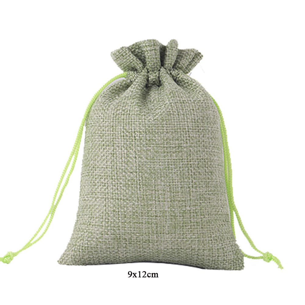 custom sizes with Logo printing Linen Material 20 Colors Jewelry bags Packing Drawstring Pouch Bag for business supplier