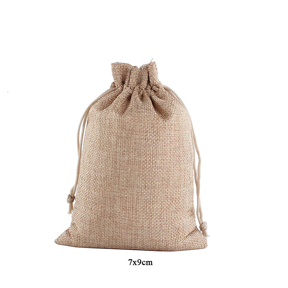 custom sizes with Logo printing Linen Material 20 Colors Jewelry bags Packing Drawstring Pouch Bag for business supplier