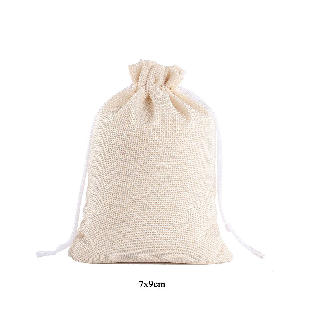 custom sizes with Logo printing Linen Material 20 Colors Jewelry bags Packing Drawstring Pouch Bag for business supplier