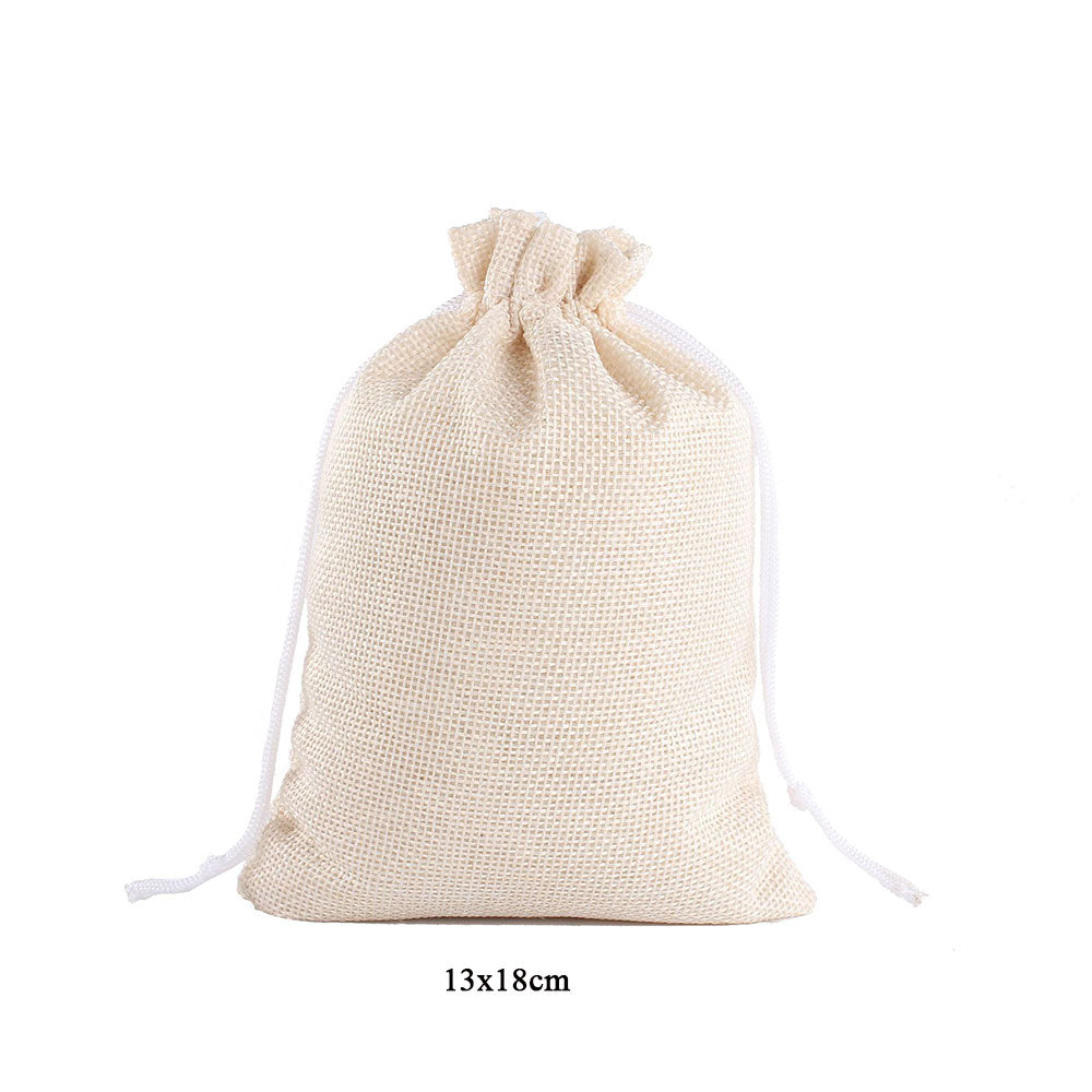 custom sizes with Logo printing Linen Material 20 Colors Jewelry bags Packing Drawstring Pouch Bag for business supplier