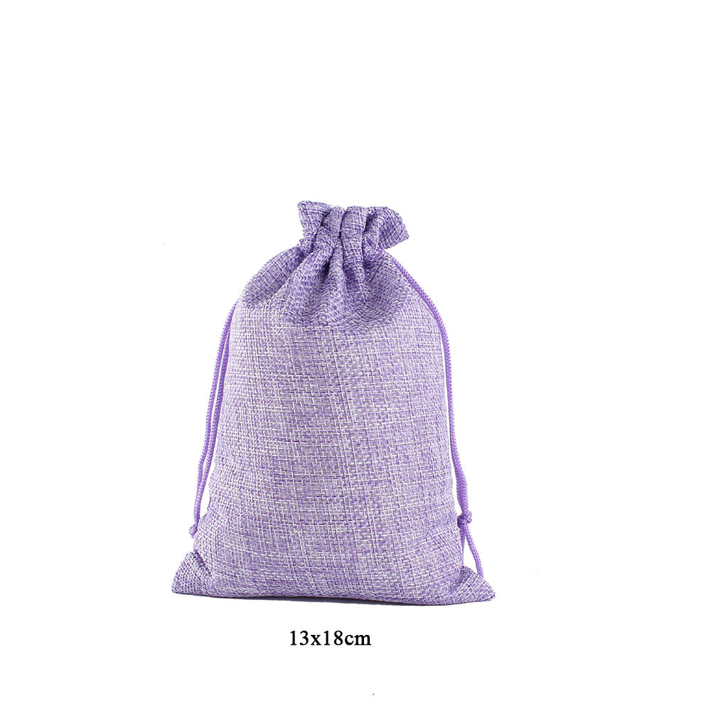 custom sizes with Logo printing Linen Material 20 Colors Jewelry bags Packing Drawstring Pouch Bag for business supplier