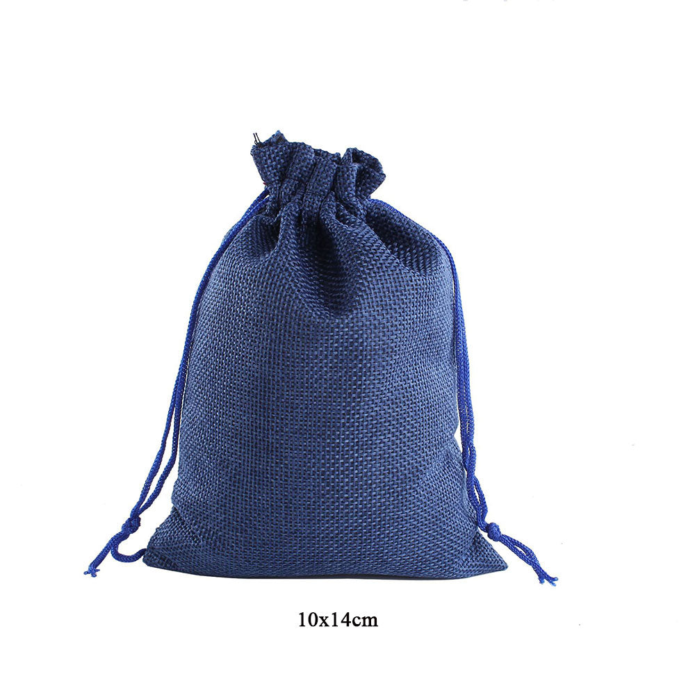 custom sizes with Logo printing Linen Material 20 Colors Jewelry bags Packing Drawstring Pouch Bag for business supplier