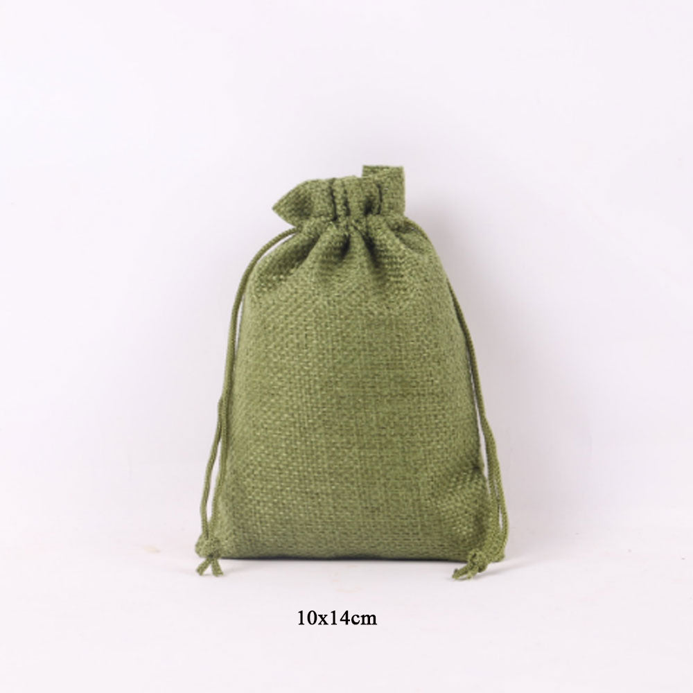 custom sizes with Logo printing Linen Material 20 Colors Jewelry bags Packing Drawstring Pouch Bag for business supplier