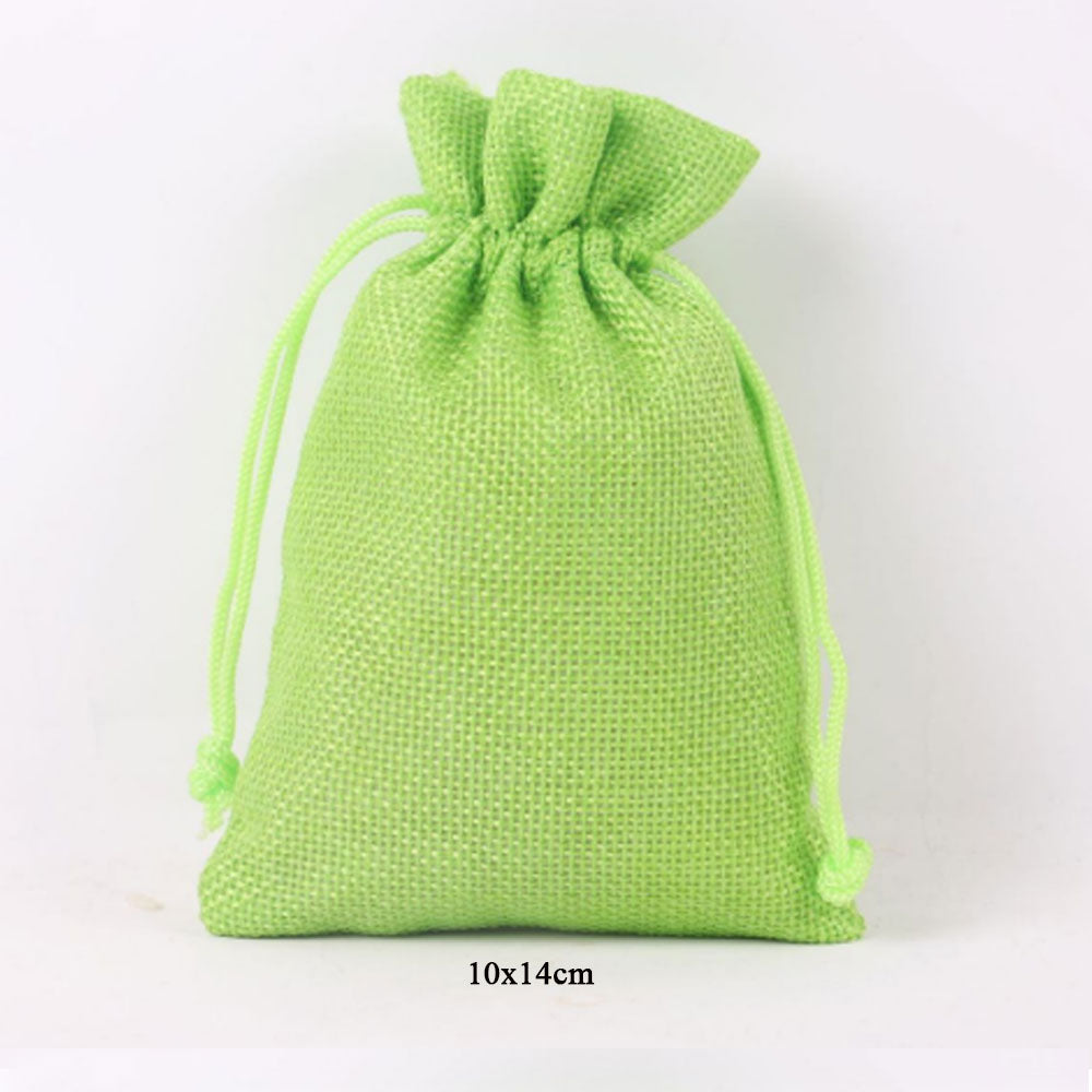 custom sizes with Logo printing Linen Material 20 Colors Jewelry bags Packing Drawstring Pouch Bag for business supplier