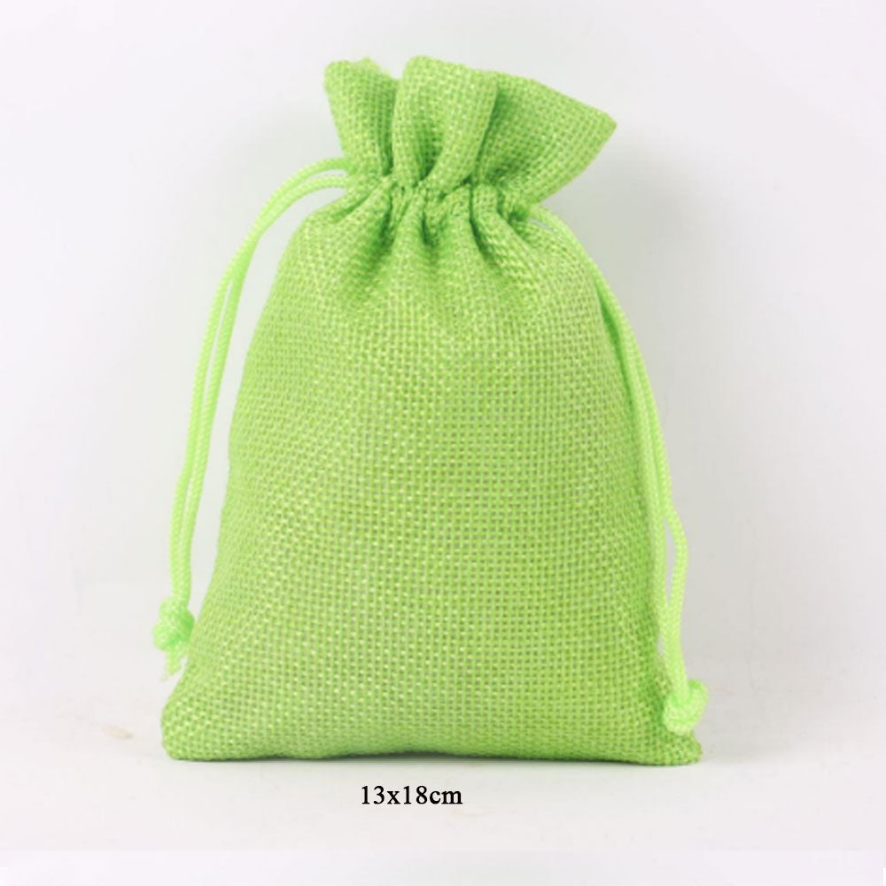 custom sizes with Logo printing Linen Material 20 Colors Jewelry bags Packing Drawstring Pouch Bag for business supplier