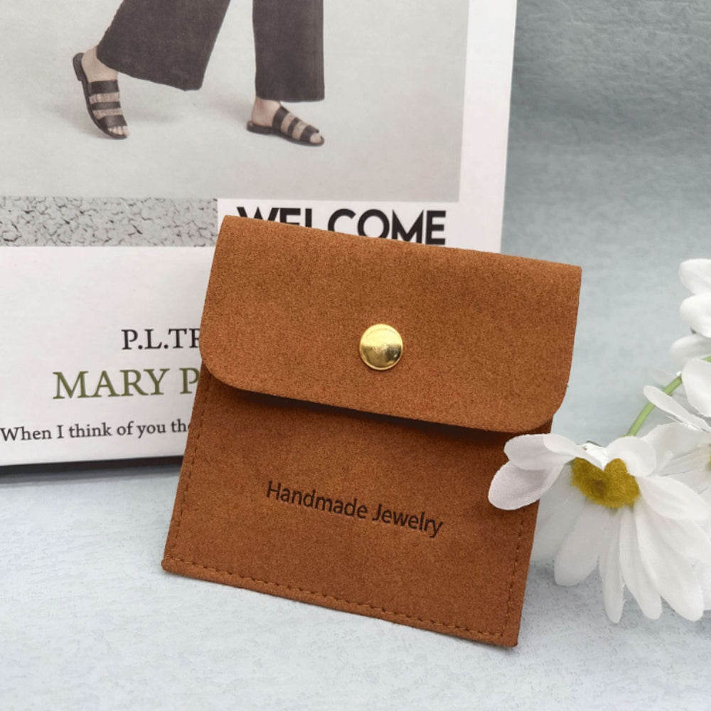 Wholesale bulk antique Luxury 8x8cm small black Suede velvet Microfiber Jewelry Travel pouch Bags Custom Logo organizer