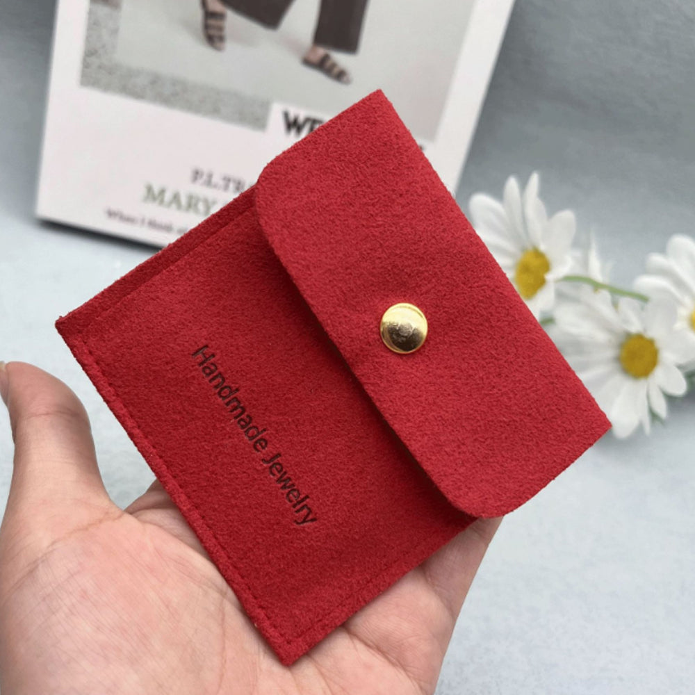 Wholesale bulk antique Luxury 8x8cm small black Suede velvet Microfiber Jewelry Travel pouch Bags Custom Logo organizer