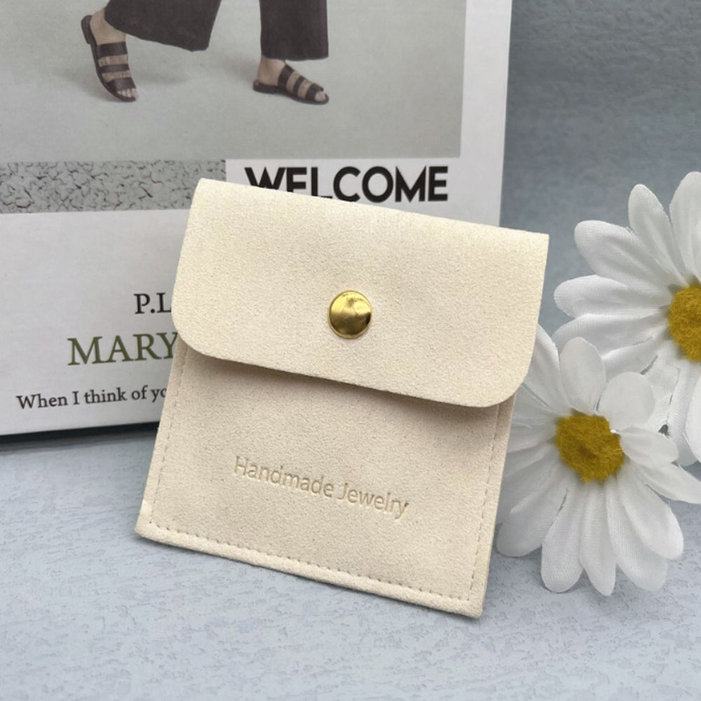 Wholesale bulk antique Luxury 8x8cm small black Suede velvet Microfiber Jewelry Travel pouch Bags Custom Logo organizer